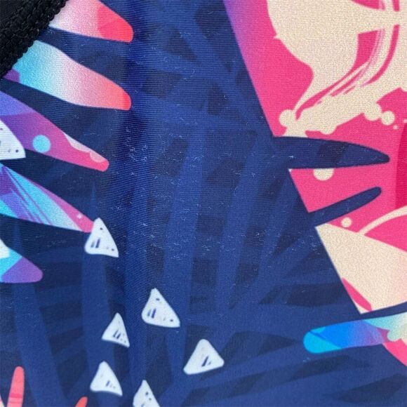 BesserBay Women's 2XL Rash Guard Top Tropical Hawaiian Print Long Sleeve - Picture 7 of 8